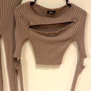 Two Piece Nude Sweater/Legging Set